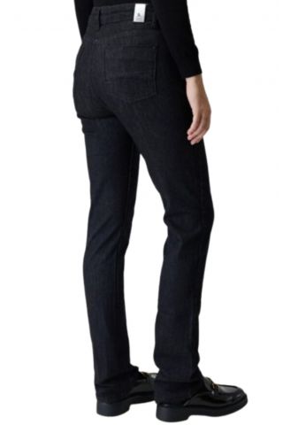 SARAH LAWRENCE JEANS PANT 5 POCKET HW STR BLACK