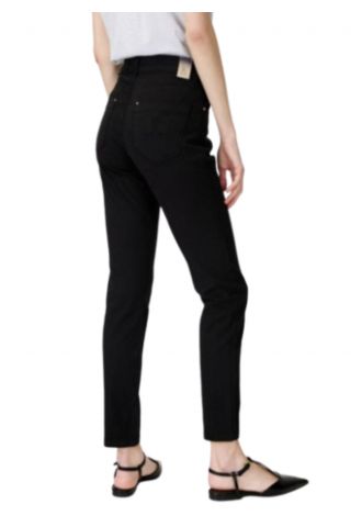 SARAH LAWRENCE COTTON PANT 5 POCKET HW STR BLACK