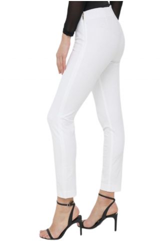 LAUREN RALPH LAUREN PLSHD BI STR TWILL-PANT WHITE - 358047