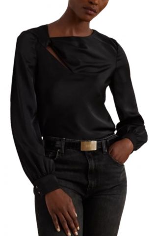 LAUREN RALPH SHIRT WT CHARM TOP 200951513 BLACK