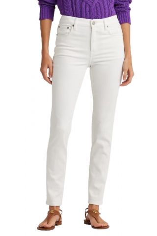 LAUREN RALPH LAUREN LOW STR DENIM JEAN WHITE - 358031