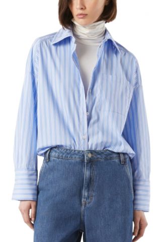 PENNYBLACK FLOTTA SHIRT STR LIGHT BLUE-WHITE