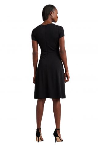 LAUREN RALPH LAUREN STR MATTE JERSEY-DRESS BLACK