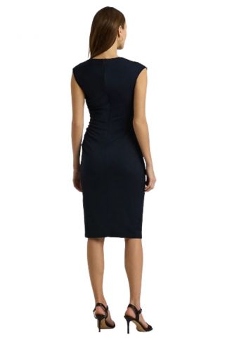 LAUREN RALPH LAUREN STR MATTE JERSEY-SSL-DAD DRESS LAUREN NAVY BLUE