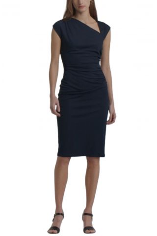 LAUREN RALPH LAUREN STR MATTE JERSEY-SSL-DAD DRESS LAUREN NAVY BLUE