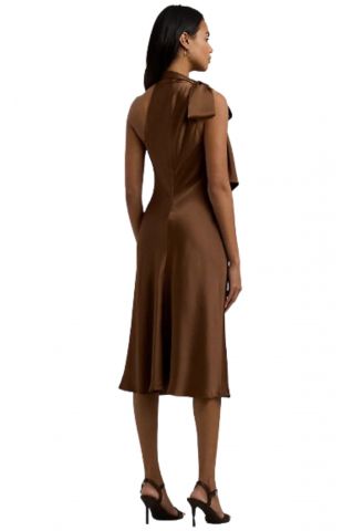 LAUREN RALPH LAUREN SHIRT WT CHARM-COCKTAIL DRESS TERRACOTTA