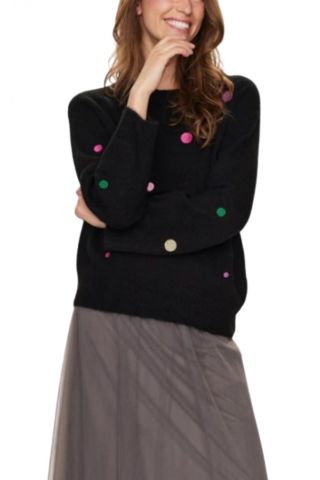 NUMPH NUASMINE KNIT SWEATER CAVIAR