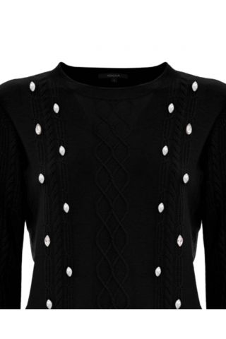 KOCCA REGIS NERO SWEATER 100%LANA ITALY