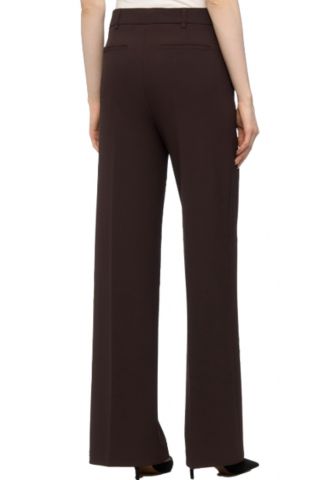 LIU JO BLACK CF4C57 PANT STRAIGHT DARK CHOCOLATE