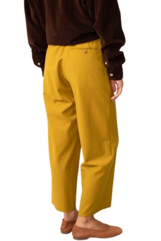 AMERICAN VINTAGE PANT 53% POLYESTER 43% WOOL 4% ELASTANE MUSTARD