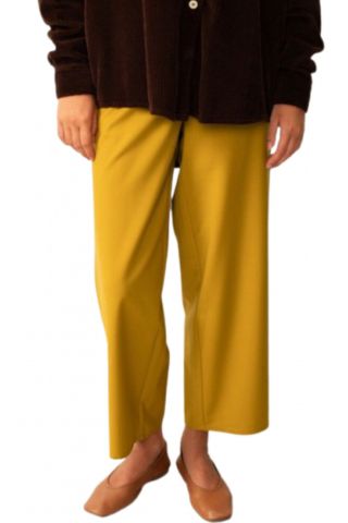 AMERICAN VINTAGE PANT 53% POLYESTER 43% WOOL 4% ELASTANE MUSTARD