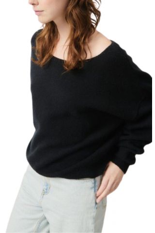 AMERICAN VINTAGE FEMME SWEATER DAMSVILLE DAM225 BLACK