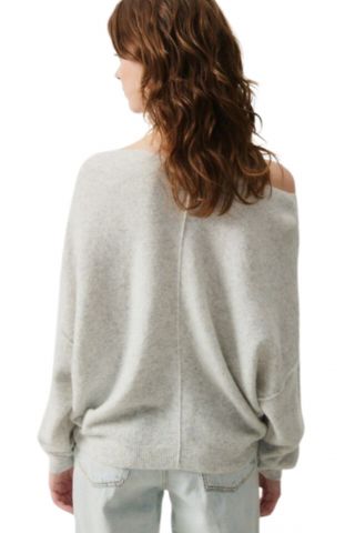 AMERICAN VINTAGE SWEATER 48% POLYAM-32% WOOL-16%ACR-4%ELAST LIGHT GREY