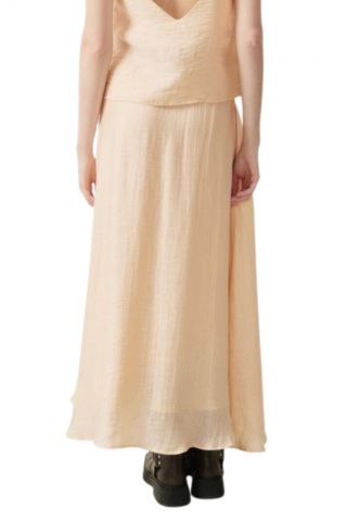 AMERICAN VINTAGE SKIRT 84% LIONSEL-16% POLYAM BEIGE