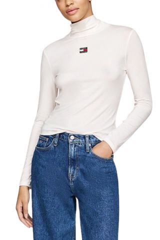 TOMMY HILFIGER - TJW SLIM BADGE MOCKNECK ANCIENT WHITE