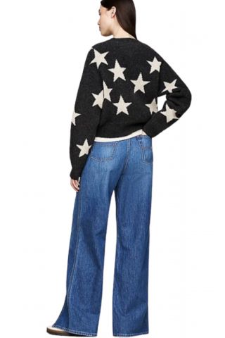 TOMMY HILFIGER - TJW STAR SWEATER BLACK MOUNTAIN STARDUST