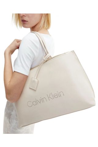 CALVIN KLEIN SET SHOPPER LG SAND