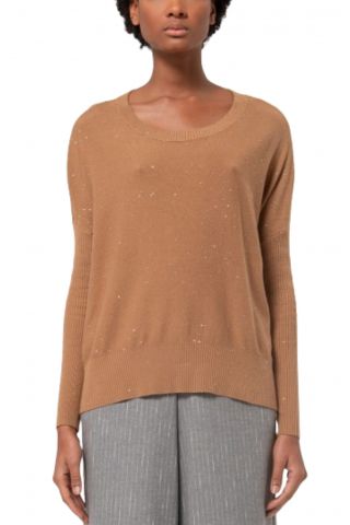 FRACOMINA KNITTED SWEATER CAMEL