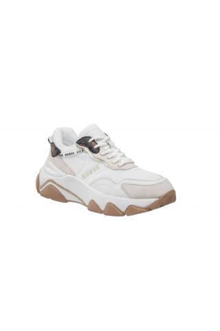 GUESS MICOLA LOGO SNEAKERS WHITE-ECRU