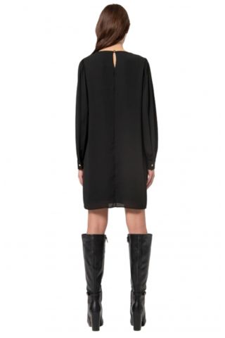 FRACOMINA SHORT DRESS LONG SLEEVES BLACK