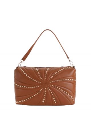 LA CARRIE - OYSTER STUDS BIG SHOULDER BAG SYTHETIC CUOIO