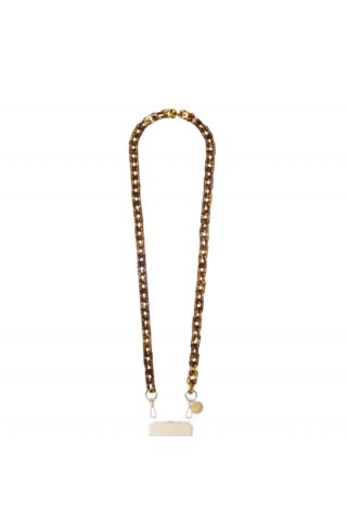 LA COQUE FRANCAISE - CHAIN LONG EMMY SCALE BROWN