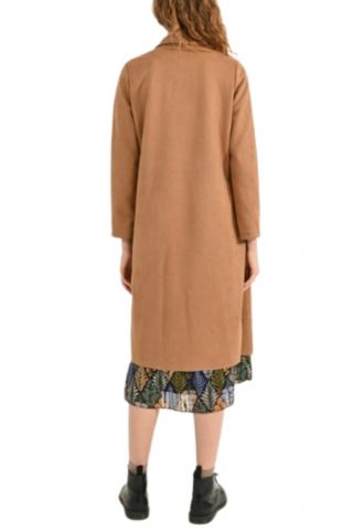 MOLLY BRACKEN LADIES WOVEN COAT CAMEL FRANCE