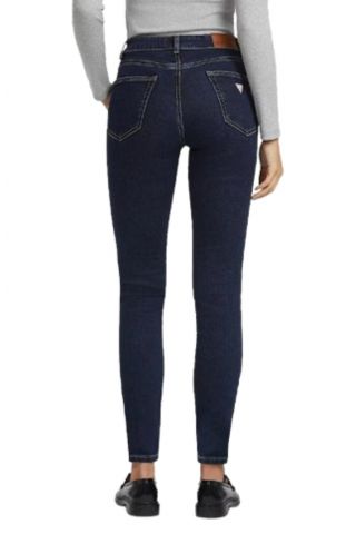 GUESS GJ GOS HIGH RISE SKI - ECO RECY CO DAMSON STR INDIGO PANT DENIM DARK BLUE