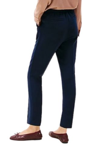 TOMMY HILFIGER CREPE SLIM PULL ON PANT DARK BLUE C1G