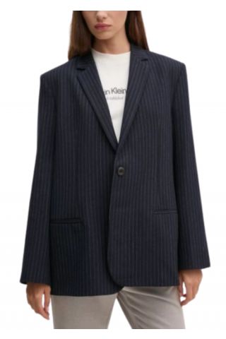 CALVIN KLEIN PINSTRIPE SLIM BLAZER NIGHT SKY/GREY STRIPE