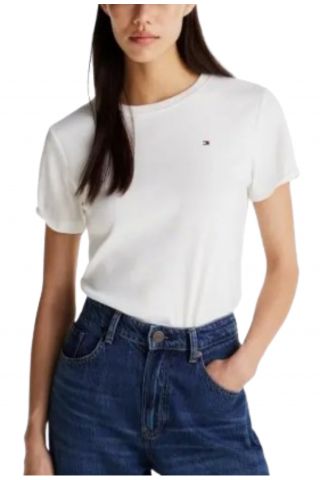 TOMMY HILFIGER NEW SLIM CODY C-NK SS WHITE YBL