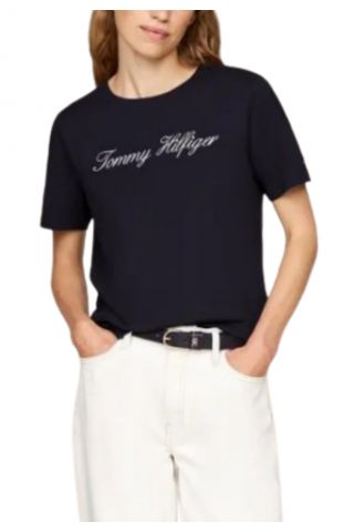 TOMMY HILFIGER NOS SCRIPT REGULAR C-NK SS NOS DESERT SKY