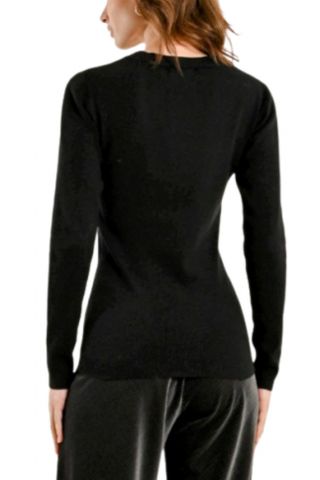 MOLLY BRACKEN LADIES BLACK KNITTED SWEATER