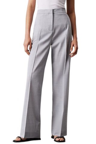 CALVIN KLEIN WOOL BLEND STRAIGHT LEG PANT P68