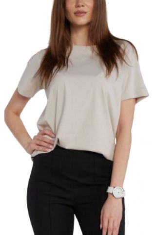 CALVIN KLEIN LIQUID TOUCH CREW NECK TEE SS SAND PEBBLE ADF