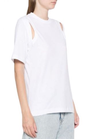 CALVIN KLEIN REGULAR SHOULDER CUT OUT T-SHIRT YAF