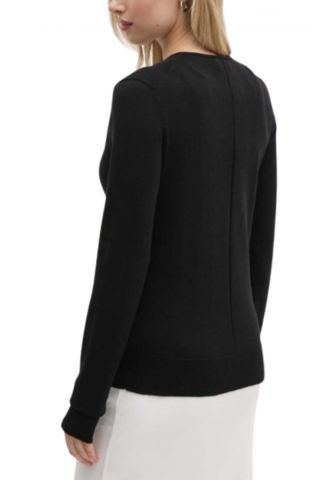 CALVIN KLEIN COTTON SILK V-NECK SWEATER BEH