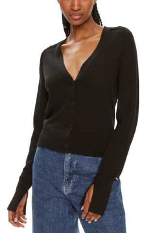 CALVIN KLEIN MERINO WOOL V-NECK CARDIGAN BEH