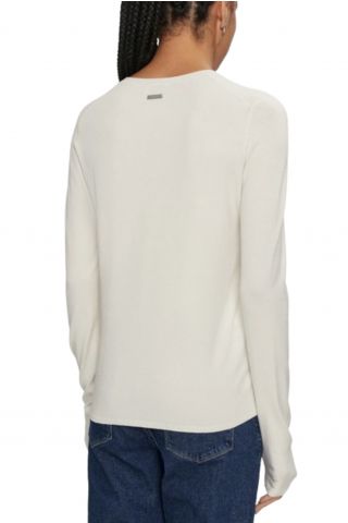 CALVIN KLEIN COMFORT KNIT CREW-NECK SWEATER EGRET