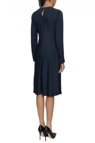 CALVIN KLEIN RECYCLED CDC FIT & FLARE DRESS NIGHT SKY