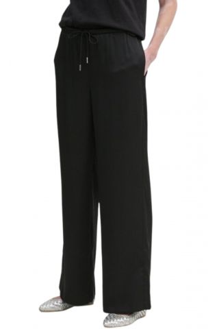 CALVIN KLEIN LW SHINY SATIN FLUID PANT CK BLACK_BEH