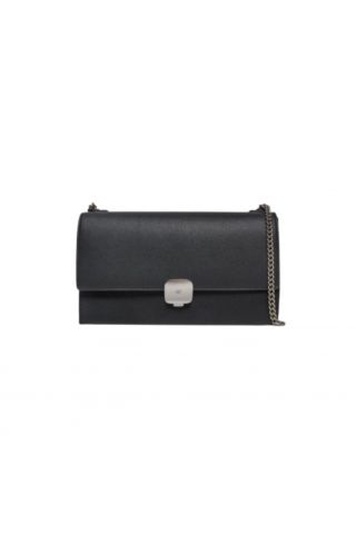 CALVIN KLEIN FORGED LOCK FLAP BAG BLACK