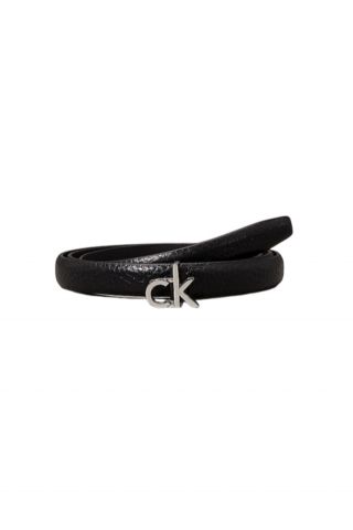 CALVIN KLEIN THIN BELT 1.5CM PEBBLE BLACK - 357380