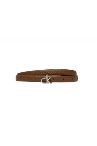 CALVIN KLEIN THIN BELT 1.5CM PEBBLE BROWN - 357379