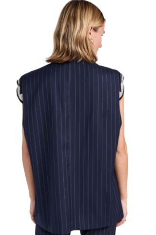 MEIMEIJ JACKET STRIPED NAVY BLUE