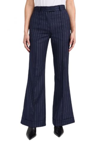 MEIMEIJ PANTS STRIPED NAVY BLUE