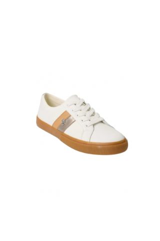 LAUREN RALPH LAUREN 100% COW LEATHER JANSON II-SNEAKERS-LOW TOP LACE WHITE