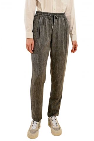 MOLLY BRACKEN LADIES WOVEN PANTS GREY FRANCE - T1397BCN