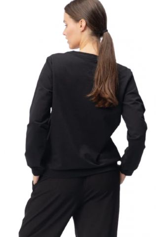 LIU JO SPORT TF4F02 ECS FELPA CHIUSA SWEATSHIRT BLACK