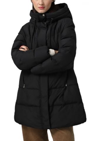 GEOX W DALYLA LONG PARKA - RECYCLE 100%PL BLACK